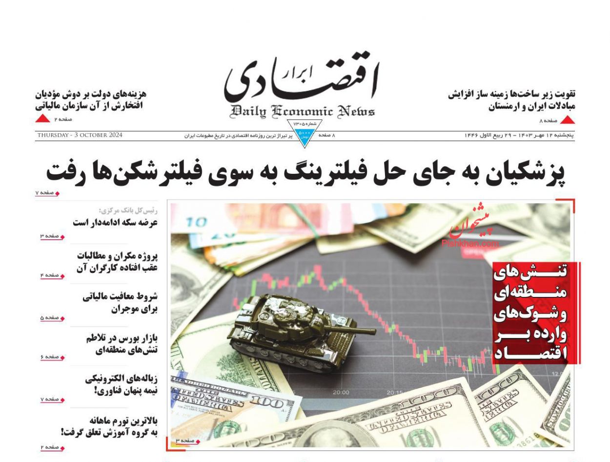 مانشيت إيران: ما الأبعاد الاستراتيجية للرد الإيراني على إسرائيل؟ 5 مانشيت إيران: ما الأبعاد الاستراتيجية للرد الإيراني على إسرائيل؟ 5