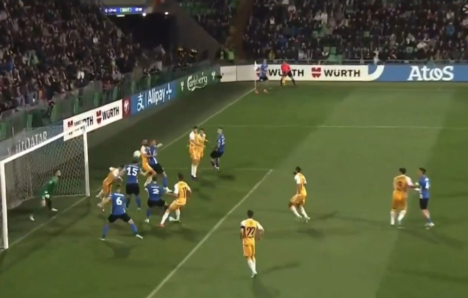 ينسى حارس المرمى تمامًا مكانه في أسرار أرقام تصفيات كأس العالم في استونيا لعبة كرة القدم ، واللاعبين بالقرب من الهدف.