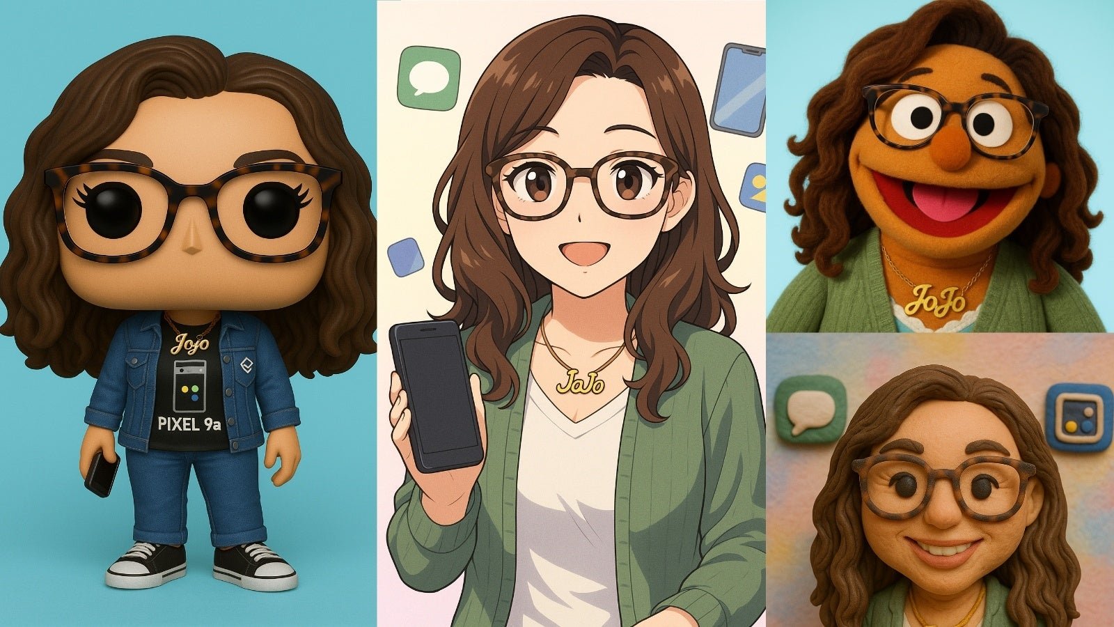 العديد من أنماط توليد الصور من الذكاء الاصطناعي (ChatGPT) استنادًا إلى صورة ملفي الشخصي (Funko Pop و Anime و Muppet و Claymation). | ائتمان الصورة - phonearena - يمكن أن تنافس ميزة صور Google AI التي تعمل بمواد AI ما تفعله في ChatGpt