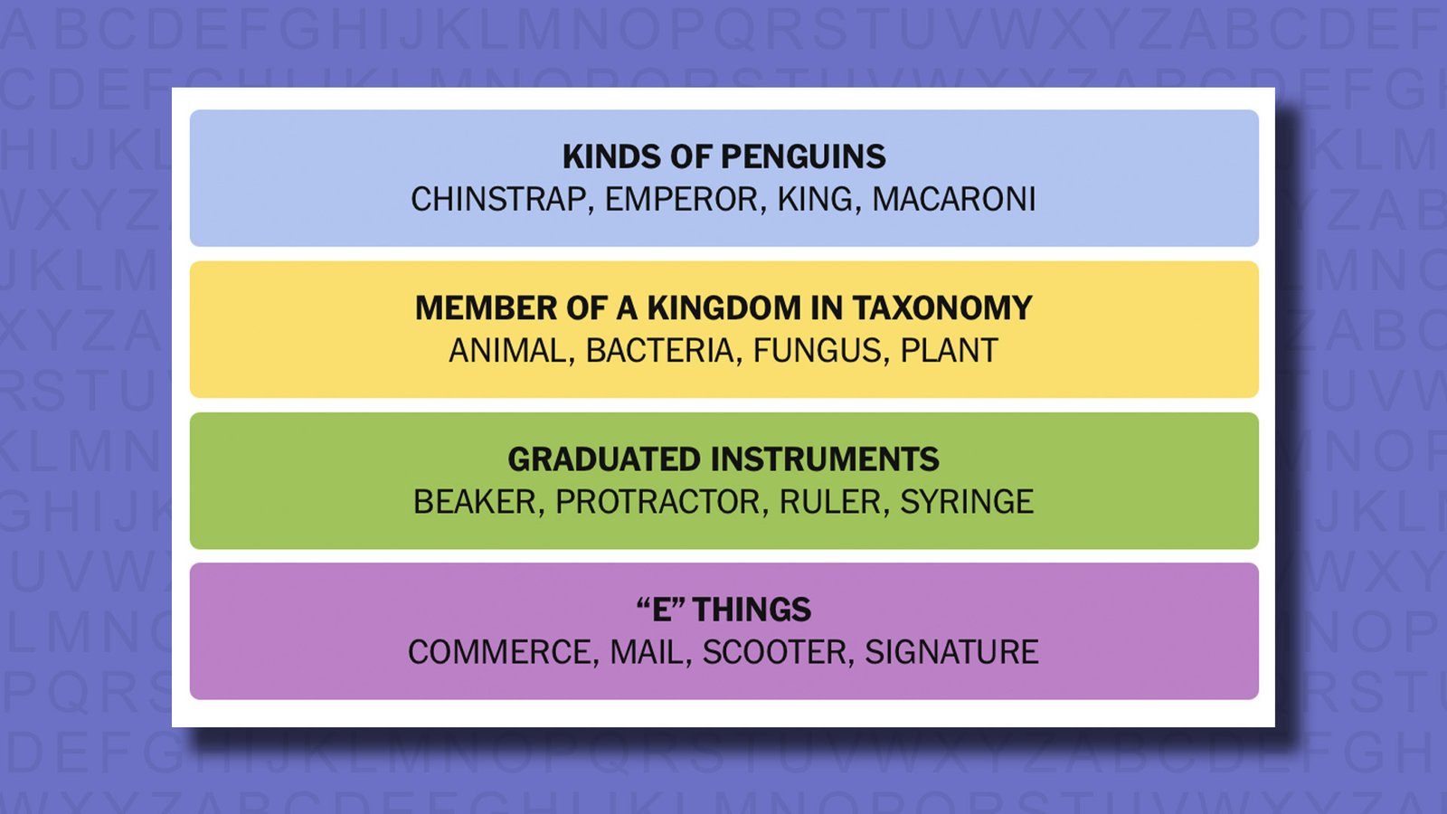 NYT Connections إجابات للعبة 706 على خلفية أرجوانية