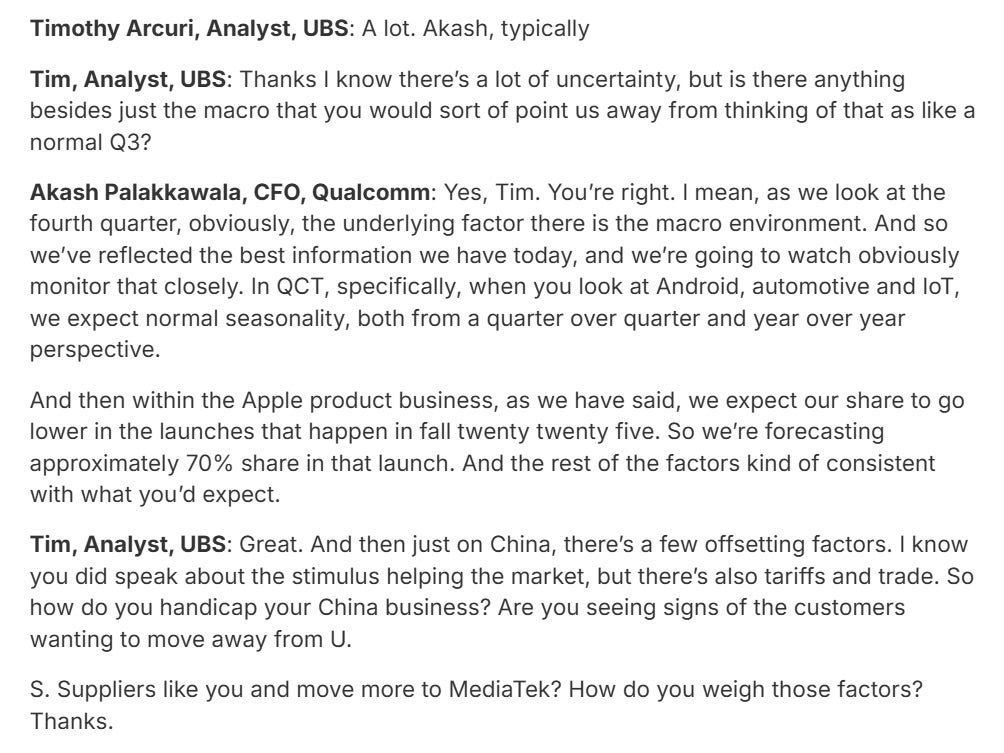 يمكننا أن نفترض أن طرز iPhone 17 ستحصل على مودم Apple الخلوي نسخة ذات صلة من مكالمة أرباح كوالكوم. | ائتمان الصورة - الاستثمار - يمكننا أن نفترض أن طرز iPhone 17 ستحصل على مودم Apple الخلوي