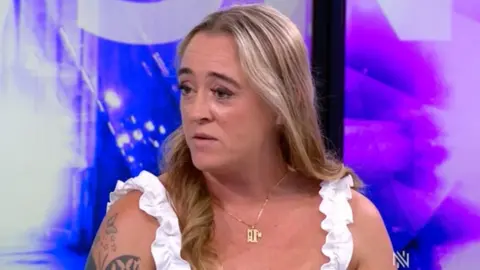 بي بي سي/نيوزلي نايلي شانتيل ، أحد الناجين من الاعتداء الجنسي على الأطفال يظهر في بي بي سي نيوز ليب في 2 يونيو 2025.