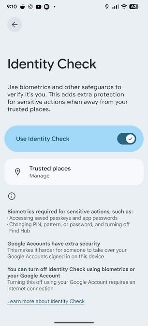 يتم إصدار تحديث Android 16 QPR Beta الذي تم إصداره للتو إلا إذا تم تعطيل هذه الميزة تأكد من تعطيل التحقق من الهوية لمنع الإصدار التجريبي الجديد من QPR. | Image Credit -Phonearena - تم إصدار تحديث Android 16 QPR التجريبي فقط إلى تعطل وحدات البكسل ما لم يكن لديك هذه الميزة معطلة