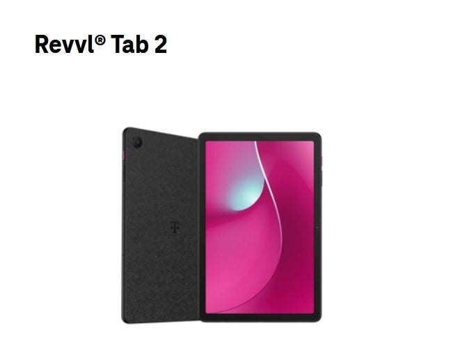 عرض يوضح تصميم علامة التبويب T-Mobile Revvl 2 الجديدة.